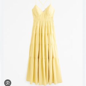Flowy Tiered Maxi Dress Abercrombie